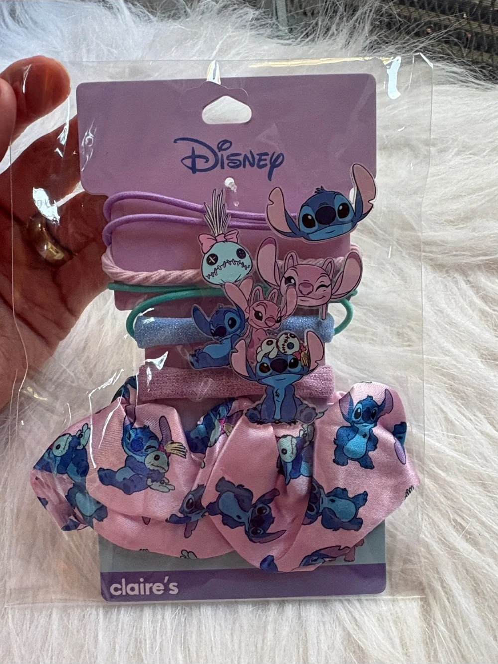 Disney x Claire’s- Pink and Blue Stitch Hair Accessory Set
